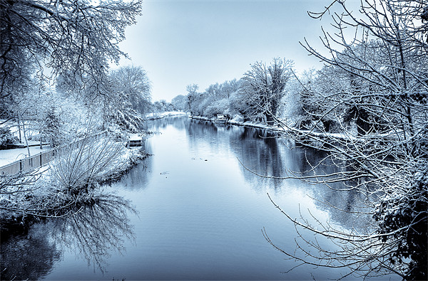 Frozen Canal, Kintbury, Berkshire, England, UK Picture Board by Mark Llewellyn