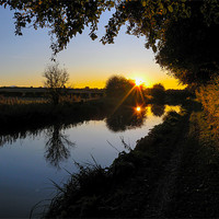 Buy canvas prints of Canal Sunset by Mark Llewellyn