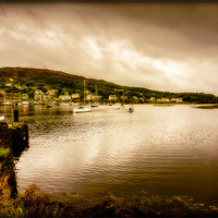 Buy canvas prints of Tarbert Bay Scotland by Mark Llewellyn