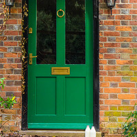 Buy canvas prints of The Green Door by Mark Llewellyn