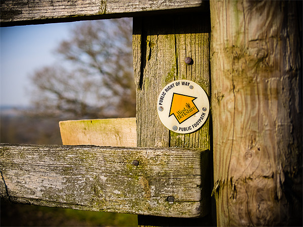 Footpath Sign Picture Board by Mark Llewellyn