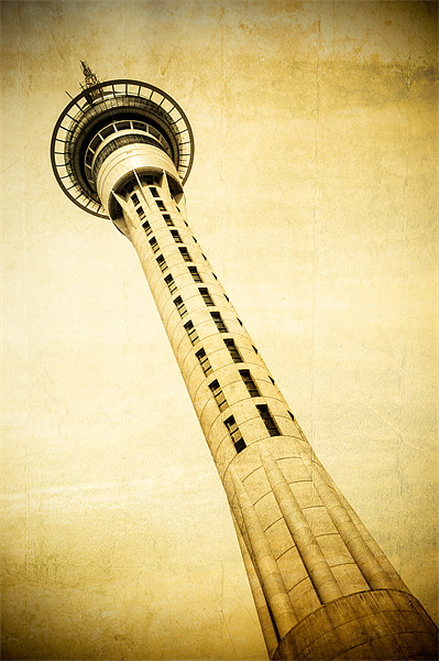 Auckland Sky Tower Picture Board by Mark Llewellyn