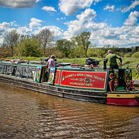 Buy canvas prints of Canal Boat by Mark Llewellyn