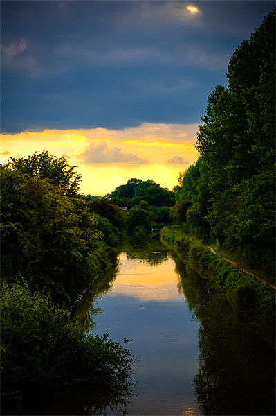 Canal Sunset Picture Board by Mark Llewellyn