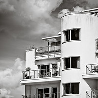 Buy canvas prints of Art Deco Apartments, Cardiff, Wales, UK by Mark Llewellyn