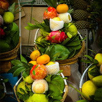 Buy canvas prints of Vietnam Market Stall by Mark Llewellyn