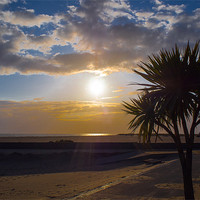 Buy canvas prints of Barmouth Beach Sunset, Gwynedd, Wales, UK by Mark Llewellyn