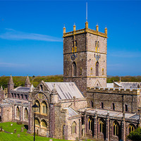 Buy canvas prints of St Davids Cathedral, Pembrokeshire, Wales, UK by Mark Llewellyn