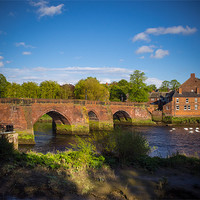 Buy canvas prints of Old Dee Bridge, Chester, England, UK by Mark Llewellyn