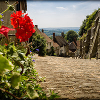 Buy canvas prints of Gold Hill, Shaftesbury, Dorset, England, UK by Mark Llewellyn