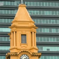 Buy canvas prints of Ferry Building Clock, Auckland, New Zealand by Mark Llewellyn