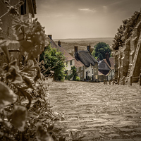 Buy canvas prints of Gold Hill, Shaftesbury, Dorset, England, UK by Mark Llewellyn