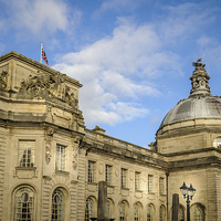 Buy canvas prints of Cardiff City Hall, Wales, UK by Mark Llewellyn