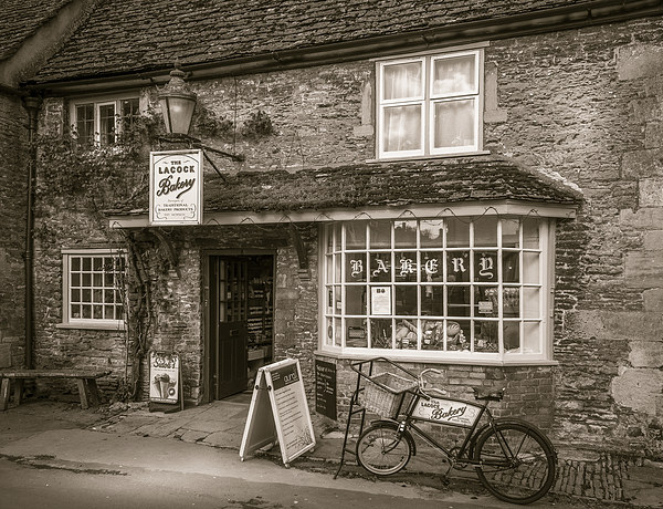 Lacock Village Bakery, Wiltshire, England, UK Picture Board by Mark Llewellyn