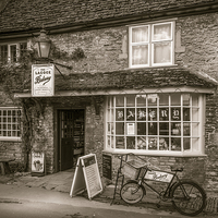 Buy canvas prints of Lacock Village Bakery, Wiltshire, England, UK by Mark Llewellyn