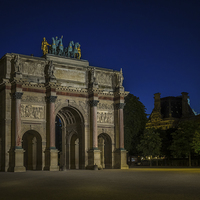 Buy canvas prints of Arc de Triomphe du Carrousel, Paris, France by Mark Llewellyn
