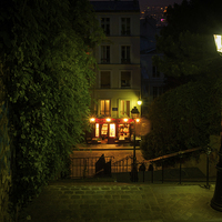 Buy canvas prints of Montmartre Steps, Paris, France by Mark Llewellyn