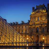 Buy canvas prints of The Louvre, Paris, France by Mark Llewellyn