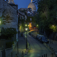 Buy canvas prints of Montmartre Sundown, Paris, France by Mark Llewellyn
