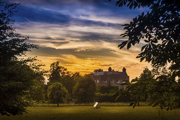 Barton Court Sunset, Kintbury, Berkshire, England, Picture Board by Mark Llewellyn