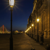 Buy canvas prints of Louvre Sunset, Paris, France by Mark Llewellyn