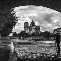 Buy canvas prints of Notre Dame Cathedral, Paris, France by Mark Llewellyn