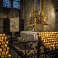 Buy canvas prints of Notre Dame Chapel, Paris, France by Mark Llewellyn