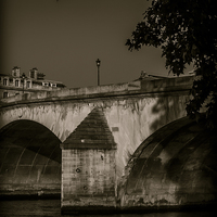Buy canvas prints of River Seine Bridge Sunrise, Paris, France by Mark Llewellyn