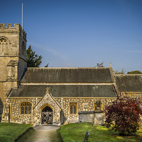 Buy canvas prints of St Georges Church, Preshute, Wiltshire, England, U by Mark Llewellyn