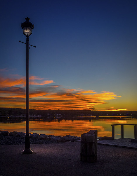 Liverpool Bay Sunset, Nova Scotia, Canada Picture Board by Mark Llewellyn