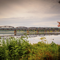 Buy canvas prints of Railway Bridge, Fredericton, New Brunswick, Canada by Mark Llewellyn