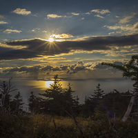 Buy canvas prints of Skyline Trail Sunset, Cape Breton, Canada by Mark Llewellyn