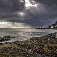 Buy canvas prints of Storm Over Dovey, Aberdovey, Wales, UK by Mark Llewellyn