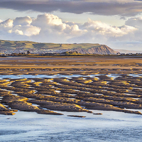 Buy canvas prints of Low Tide at Aberdovey, Wales, UK by Mark Llewellyn