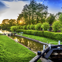 Buy canvas prints of Dun Mill Lock, Hungerford, Berkshire, England, UK by Mark Llewellyn