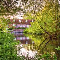 Buy canvas prints of Denford Mill, Hungerford, Berkshire, England, UK by Mark Llewellyn