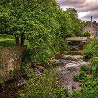 Buy canvas prints of River Usk in Brecon, Wales, UK by Mark Llewellyn