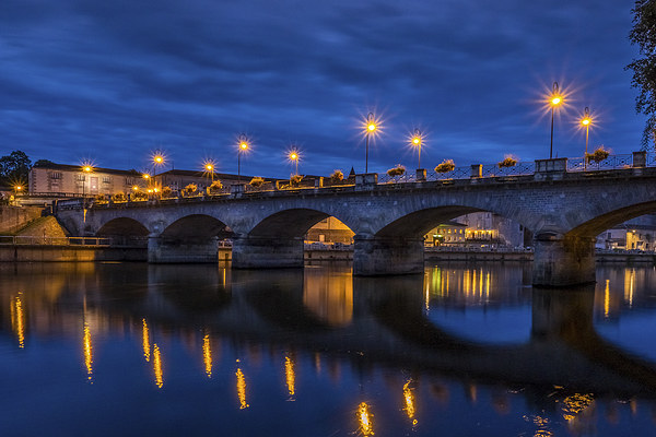 Cognac Bridge by Night, Cognac, France Picture Board by Mark Llewellyn