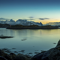Buy canvas prints of Lofoten Sunrise, Norway by Mark Llewellyn