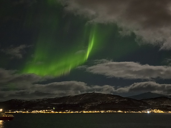 Northern Lights, Lofoten, Norway Picture Board by Mark Llewellyn