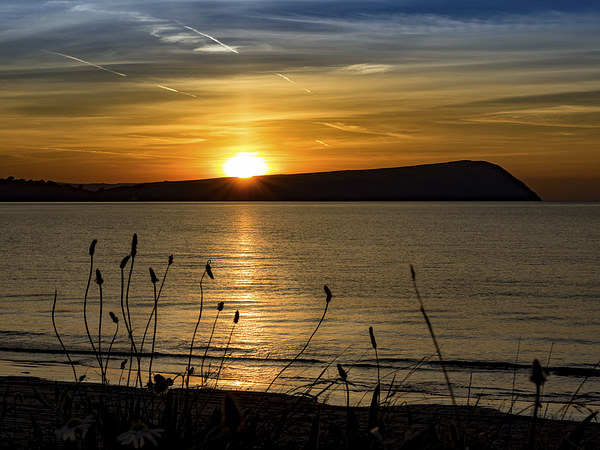 Sunset at Newport Beach, Pembrokeshire, Wales, UK Picture Board by Mark Llewellyn