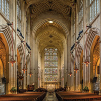 Buy canvas prints of Bath Abbey, Bath, England, UK by Mark Llewellyn