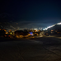 Buy canvas prints of Night Slalom, Schladming, Austria by Mark Llewellyn
