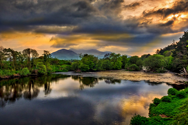 River Laune Sunset, Killarney, Ireland Picture Board by Mark Llewellyn