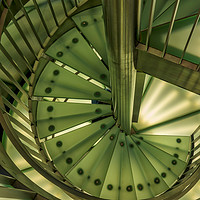 Buy canvas prints of Green Staircase, Berlin, Germany by Mark Llewellyn