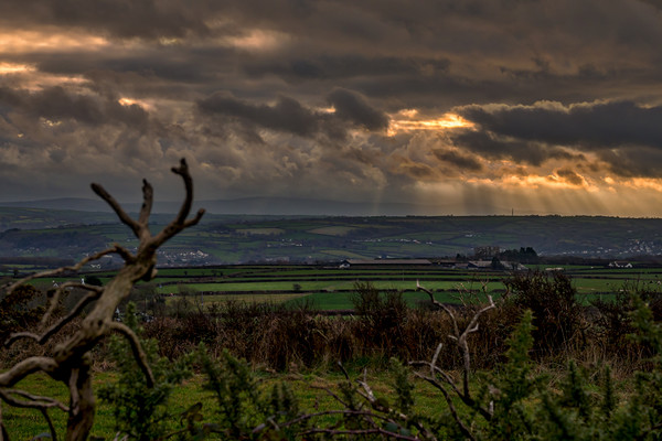 Crepuscular Rays, Ceredigion, Wales, UK Picture Board by Mark Llewellyn