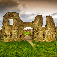 Buy canvas prints of Newcastle Emlyn Castle Ruins, Wales, UK by Mark Llewellyn