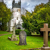 Buy canvas prints of Capel Colman and Gravestones, Pembrokeshire, Wales by Mark Llewellyn