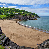 Buy canvas prints of Aberporth Bay, Ceredigion, Wales, UK by Mark Llewellyn