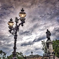 Buy canvas prints of Old Town Street Light, Warsaw, Poland by Mark Llewellyn
